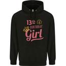 13th Birthday Girl 13 Year Old Princess Childrens Kids Hoodie Black