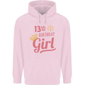 13th Birthday Girl 13 Year Old Princess Childrens Kids Hoodie Light Pink
