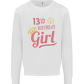 13th Birthday Girl 13 Year Old Princess Kids Sweatshirt Jumper White