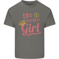 13th Birthday Girl 13 Year Old Princess Kids T-Shirt Childrens Charcoal