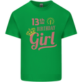 13th Birthday Girl 13 Year Old Princess Kids T-Shirt Childrens Irish Green