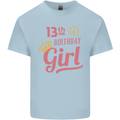 13th Birthday Girl 13 Year Old Princess Kids T-Shirt Childrens Light Blue