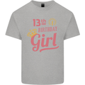 13th Birthday Girl 13 Year Old Princess Kids T-Shirt Childrens Sports Grey
