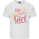 13th Birthday Girl 13 Year Old Princess Kids T-Shirt Childrens White