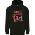 14th Birthday Girl 14 Year Old Princess Childrens Kids Hoodie Black