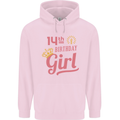 14th Birthday Girl 14 Year Old Princess Childrens Kids Hoodie Light Pink