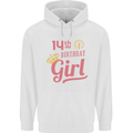 14th Birthday Girl 14 Year Old Princess Childrens Kids Hoodie White