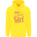 14th Birthday Girl 14 Year Old Princess Childrens Kids Hoodie Yellow