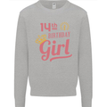 14th Birthday Girl 14 Year Old Princess Kids Sweatshirt Jumper Sports Grey