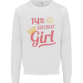 14th Birthday Girl 14 Year Old Princess Kids Sweatshirt Jumper White