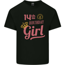 14th Birthday Girl 14 Year Old Princess Kids T-Shirt Childrens Black