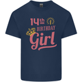 14th Birthday Girl 14 Year Old Princess Kids T-Shirt Childrens Navy Blue