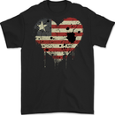 Love Liberia Flag Liberian Day Football Mens T-Shirt 100% Cotton