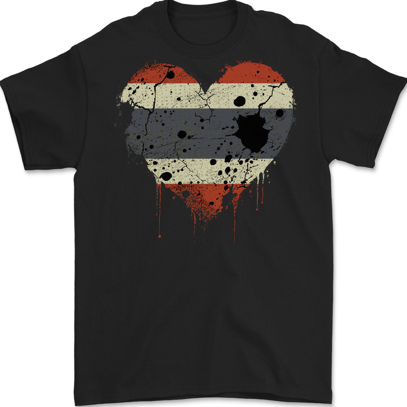 Love Thailand Flag Thai Day Football Mens T-Shirt 100% Cotton