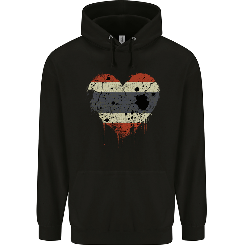 Love Thailand Flag Thai Day Football Mens 80% Cotton Hoodie