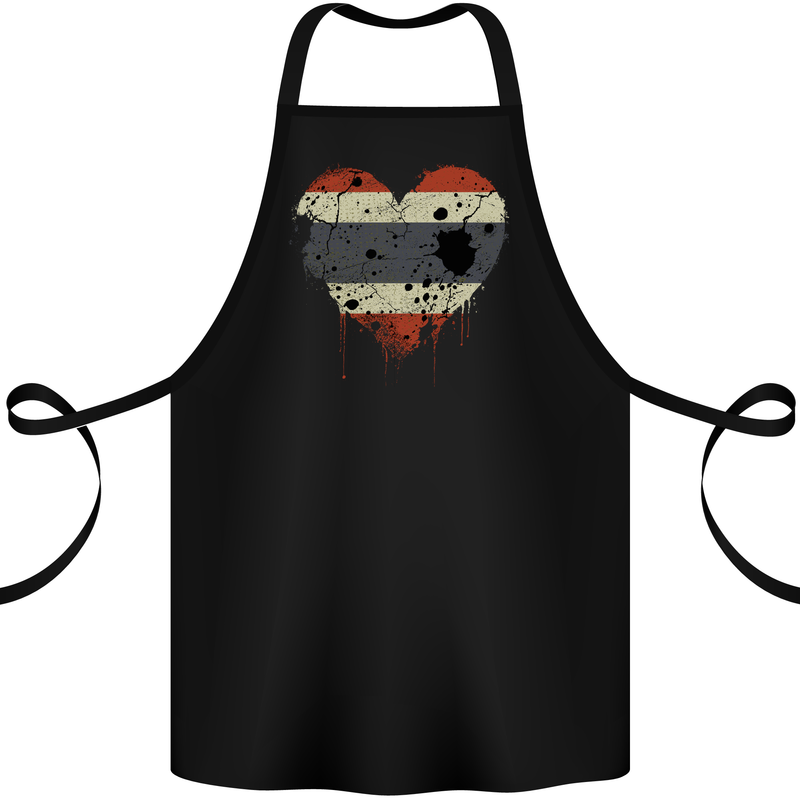 Love Thailand Flag Thai Day Football Cotton Apron 100% Organic