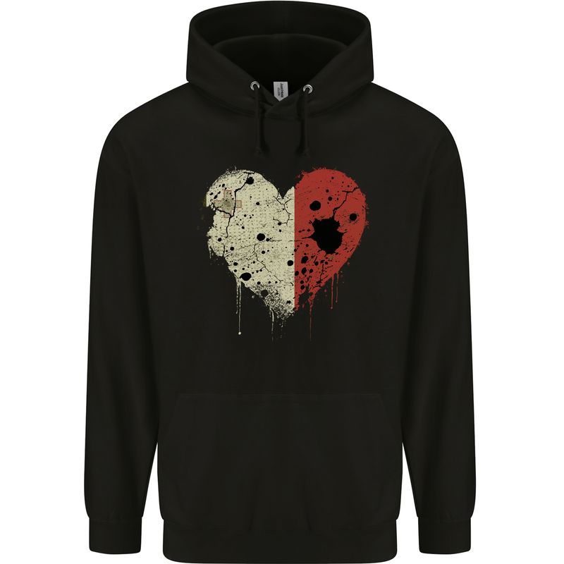 Love Malta Flag Maltese Day Football Mens 80% Cotton Hoodie
