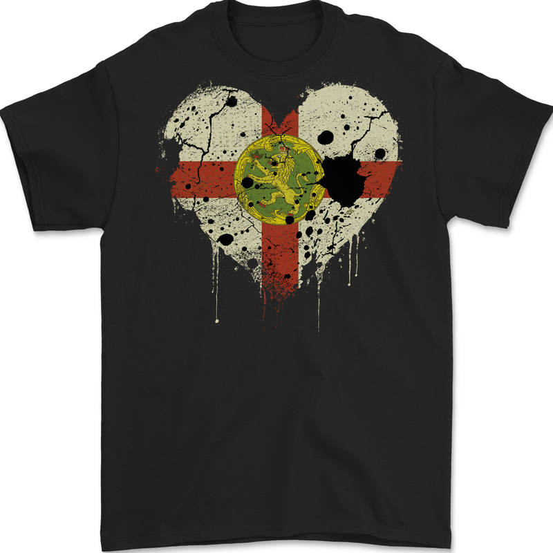 Love Flag ALDERNEY Football Mens T-Shirt 100% Cotton