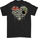 Love Flag British Indian Ocean Territory Mens T-Shirt 100% Cotton