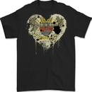 Love Flag Saint Barthelemy Football Mens T-Shirt 100% Cotton