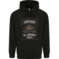 16th Birthday Limited Edition 2007 Mens 80% Cotton Hoodie Black