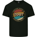 16th Birthday  Vintage Made In 2007 Mens Cotton T-Shirt Tee Top Black