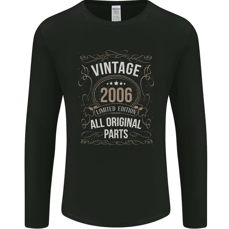 17th Birthday Limited Edition 2006 Mens Long Sleeve T-Shirt Black