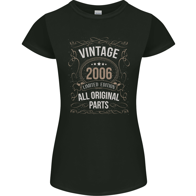 17th Birthday Limited Edition 2006 Womens Petite Cut T-Shirt Black