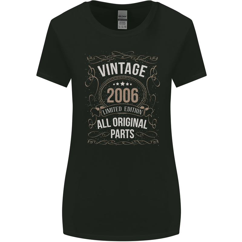 17th Birthday Limited Edition 2006 Womens Wider Cut T-Shirt Black