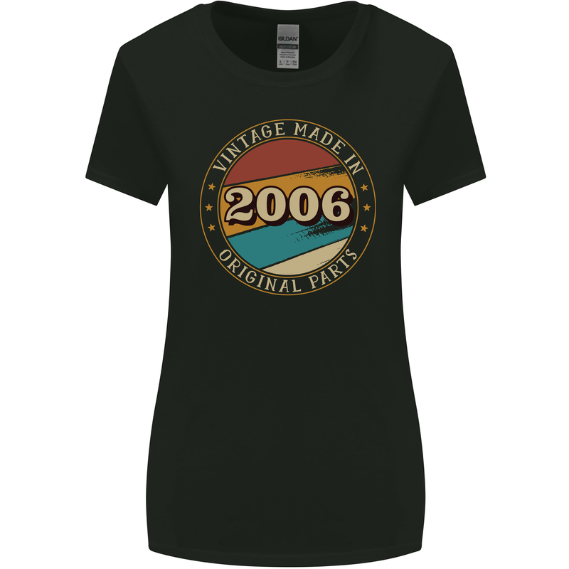 17th Birthday  Vintage Made In 2006 Womens Wider Cut T-Shirt Black