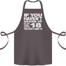 18th Birthday 18 Year Old Don't Grow Up Funny Cotton Apron 100% Organic Dark Grey