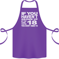 18th Birthday 18 Year Old Don't Grow Up Funny Cotton Apron 100% Organic Purple
