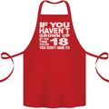 18th Birthday 18 Year Old Don't Grow Up Funny Cotton Apron 100% Organic Red