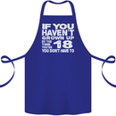 18th Birthday 18 Year Old Don't Grow Up Funny Cotton Apron 100% Organic Royal Blue