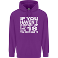 18th Birthday 18 Year Old Don't Grow Up Funny Mens 80% Cotton Hoodie Purple