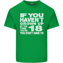 18th Birthday 18 Year Old Don't Grow Up Funny Mens Cotton T-Shirt Tee Top Irish Green