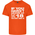 18th Birthday 18 Year Old Don't Grow Up Funny Mens Cotton T-Shirt Tee Top Orange