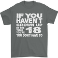 18th Birthday 18 Year Old Don't Grow Up Funny Mens T-Shirt 100% Cotton Charcoal