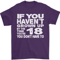 18th Birthday 18 Year Old Don't Grow Up Funny Mens T-Shirt 100% Cotton Purple