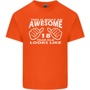 18th Birthday 18 Year Old This Is What Mens Cotton T-Shirt Tee Top Orange