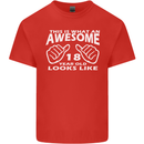 18th Birthday 18 Year Old This Is What Mens Cotton T-Shirt Tee Top Red