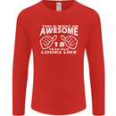 18th Birthday 18 Year Old This Is What Mens Long Sleeve T-Shirt Red