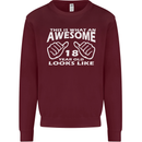 18th Birthday 18 Year Old This Is What Mens Sweatshirt Jumper Maroon