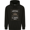 18th Birthday Limited Edition 2005 Mens 80% Cotton Hoodie Black