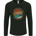 18th Birthday  Vintage Made In 2005 Mens Long Sleeve T-Shirt Black