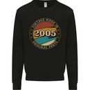 18th Birthday  Vintage Made In 2005 Mens Sweatshirt Jumper Black