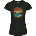 18th Birthday  Vintage Made In 2005 Womens Petite Cut T-Shirt Black
