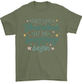1ST Time Grandma Funny Newborn Baby Mens T-Shirt 100% Cotton Military Green