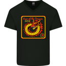 2024 Year of the Dragon Mens V-Neck Cotton T-Shirt Black
