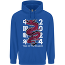 2024 Zodiac Chinese New Year of the Dragon Childrens Kids Hoodie Royal Blue